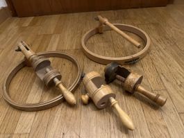 Vintage Relief-Handstick Stickapparat Set 