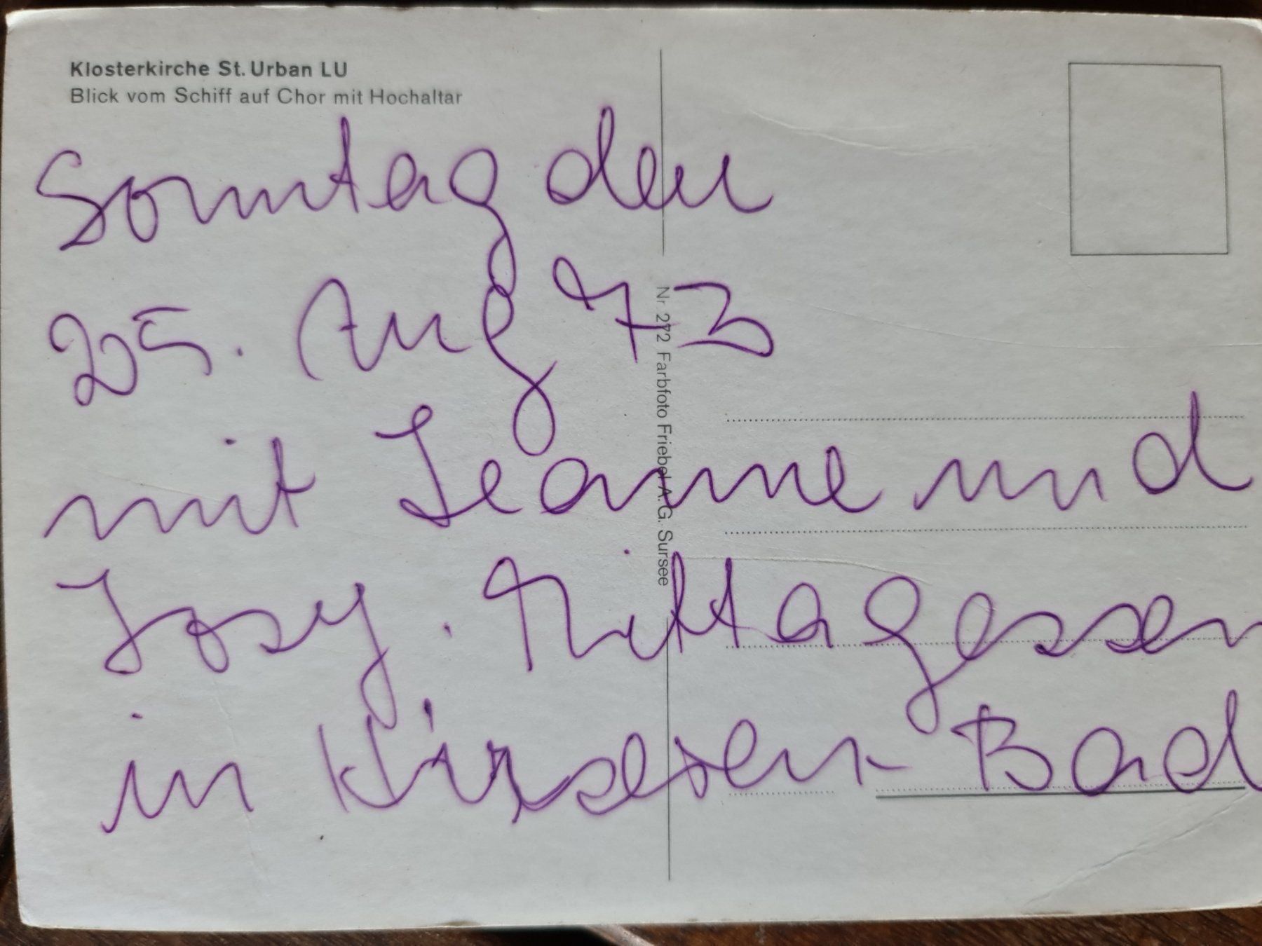 Cartoline postali: Ansichtskarte St.Urban Klosterkirche – Usato da Dintikon venduto da Vexi 1