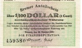 Bremen 4.2 Goldpfennig Reihe 7 22.10.1923 VZ+-VZ++