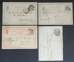 DANMARK: 6 entiers postaux O, env. 1880 à 1914