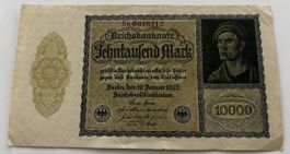Reichsbanknote 10000 Mark 19. Januar 1922 Deutschland