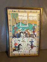 Quadro persiano "scena di una partita di polo"