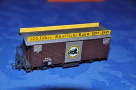 RHB - Bemo HOm - Wagon couvert "100 Jahre des RhB 1885-1985"