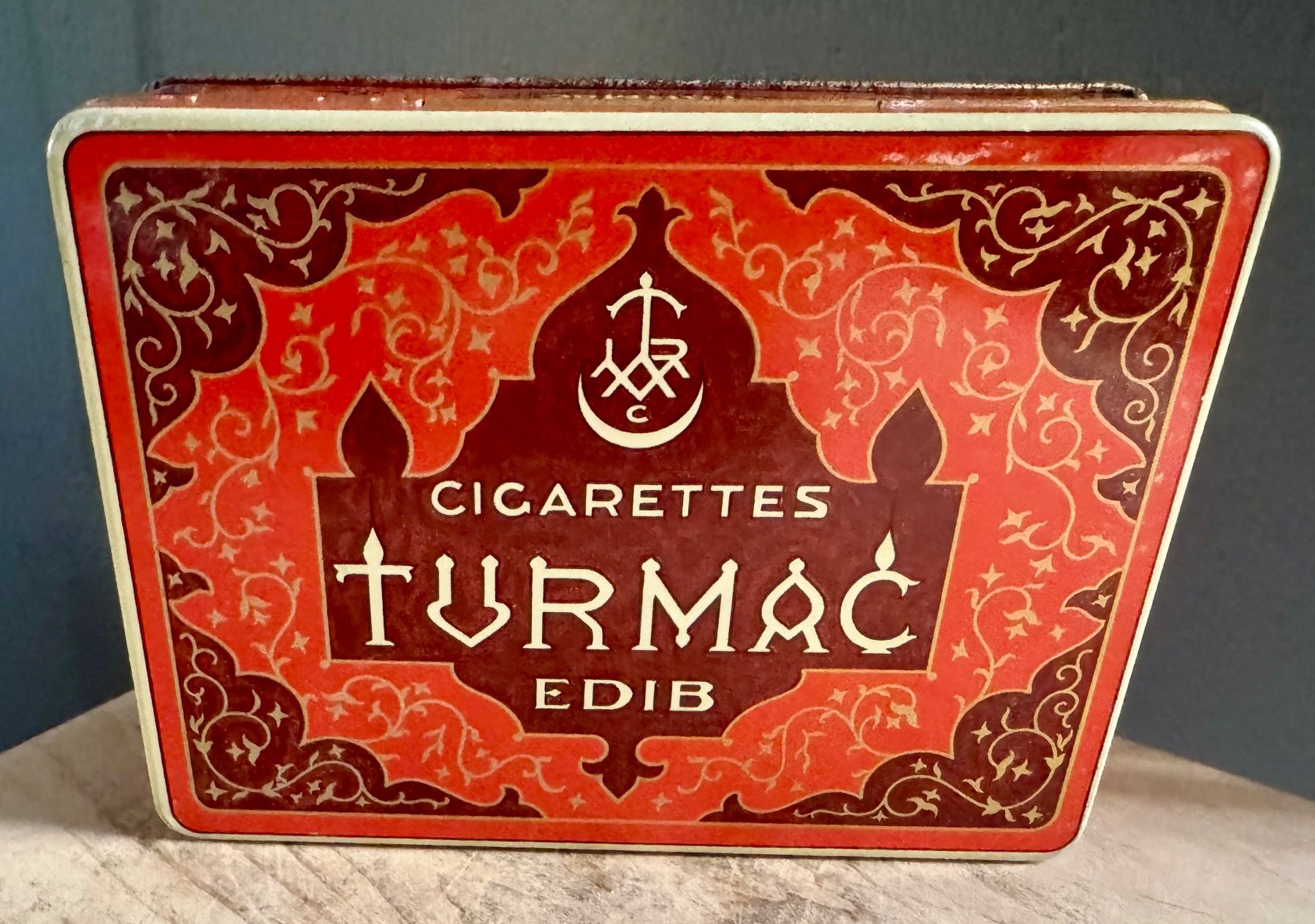 Barattoli: TURMAC EDIB - alte Blechdose Zigaretten  - rares Modell – Usato da Rothrist venduto da Luckywinner