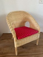 Kinder Rattan Stuhl mit Sitzkissen