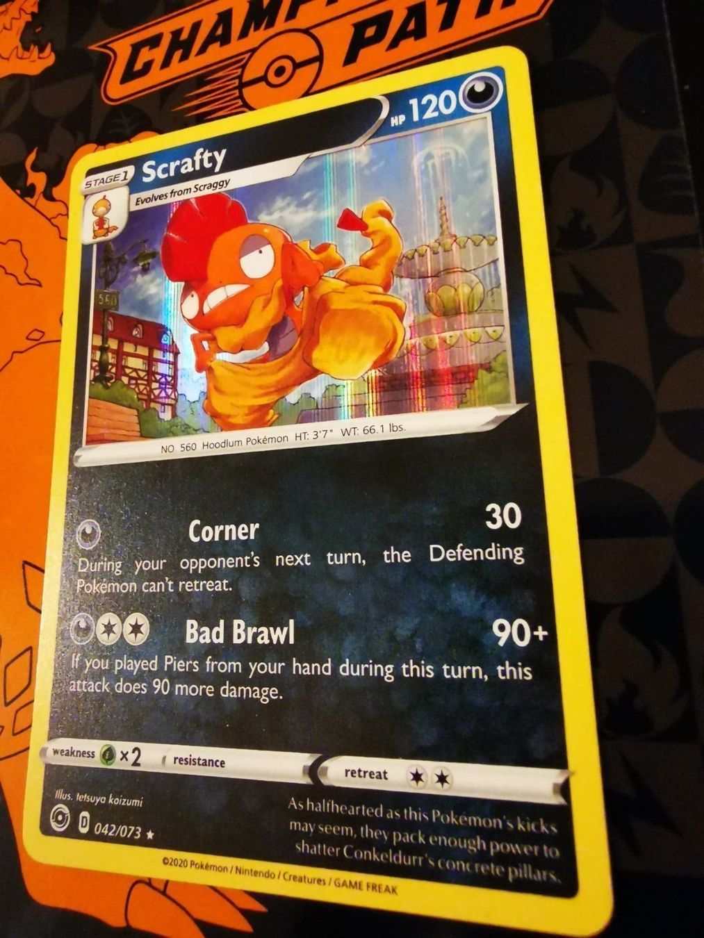 Carte prepagate: Scrafty HOLO 42/73 Irokex Champs Path – Nuovo (secondo la descrizione) da Opfikon venduto da Yoshis_World 1
