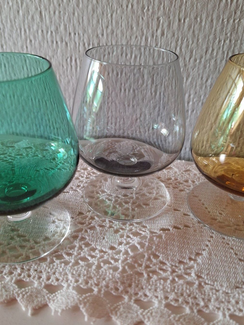 Bicchieri: 4 Vintage Cognac Gläser ,farbig – Usato da Dornach venduto da majo8689 3