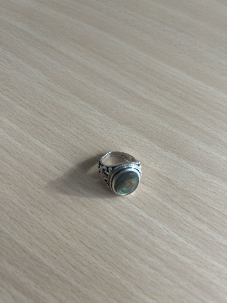 Anelli: Vintage 925 Silber Ring mit schimmerndem Abalone Stein! – Usato da Tamins venduto da ali_j8hc