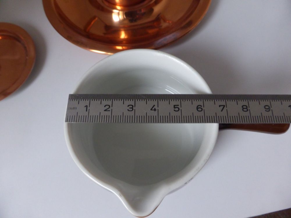 Saucières Cuivre Plaqué Sauce Tasse Lait Frites Restaurant Occidental Special Pot 38cm~p122839986