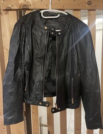 Esprit Lederjacke, Schwarz, Gr. S