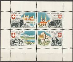 Verpflegung 1939, gezähntes Bögli, ungebraucht