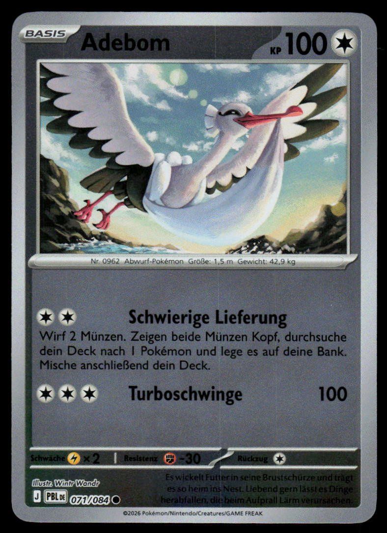 Pokémon Carte collezionabili: Pokemon Adebom 071/084 – Usato da Herisau venduto da Pokemon2025