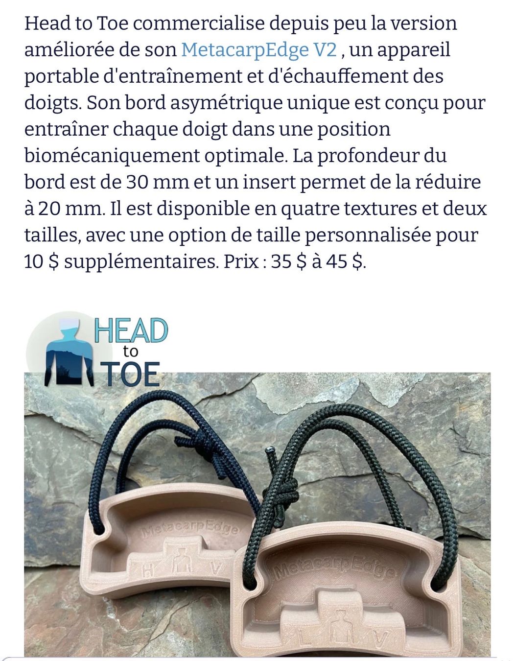 Pareti & prese d'arrampicata: Metacarp Edge V2 Original Unlevel Edge Hangboard /NP35CHF – Nuovo (secondo la descrizione) da Kölliken venduto da Prscoo 6