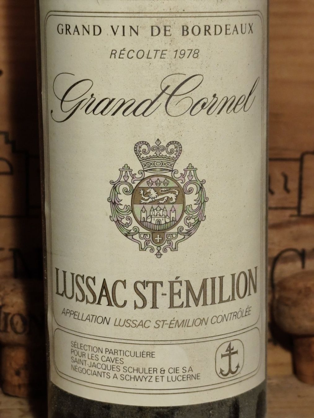 Vino: 1978 Lussac St Emilion Grand Cornel – Nuovo (secondo la descrizione) da Büsserach venduto da Vintage-vins 2