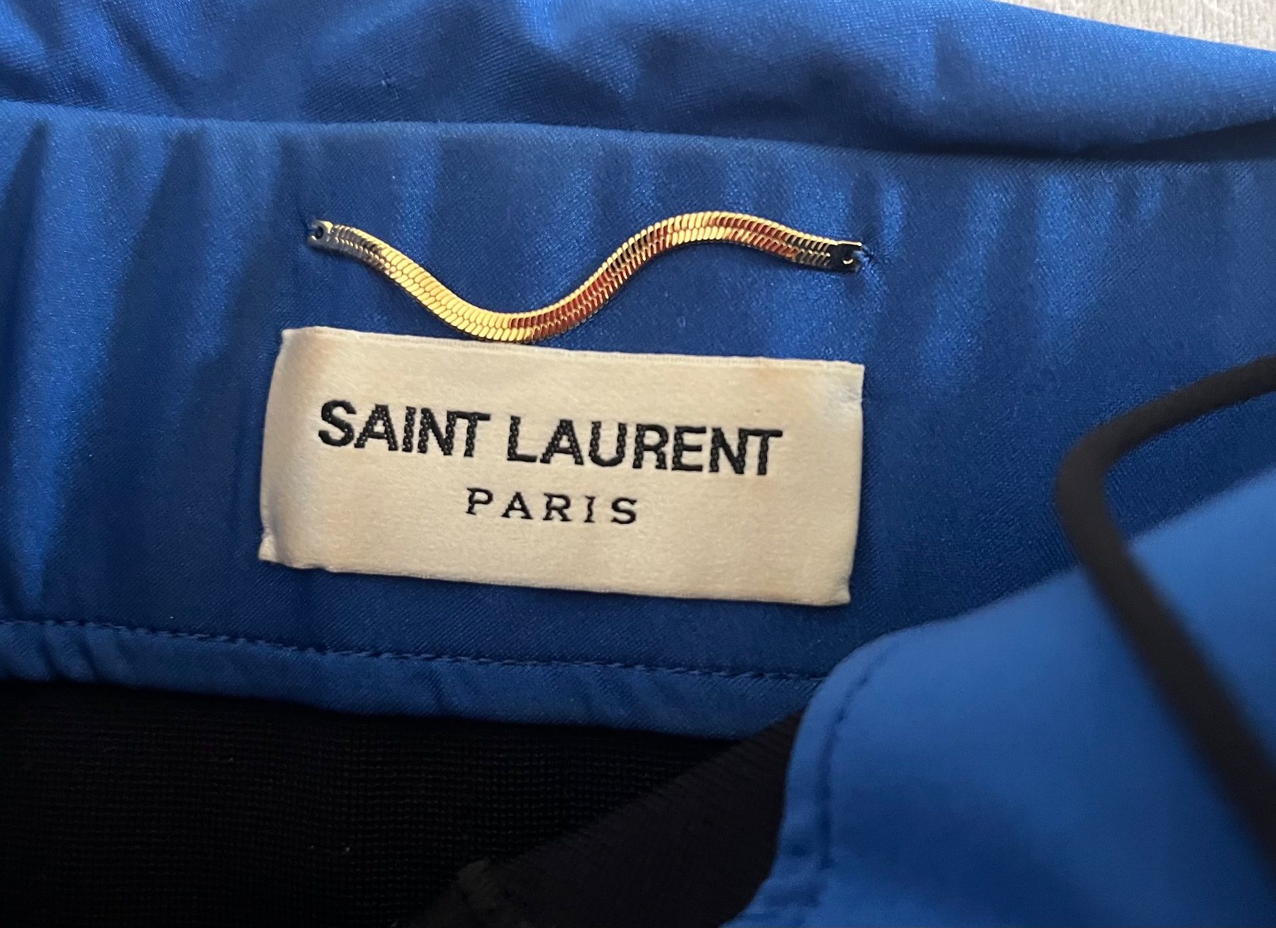 Saint Laurent Tute: Saint Laurent, combinaison bleue bustier, S – Usato da Genève venduto da dachaw 7
