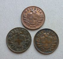 Lot ++ 2 Rappen 1926, 1927, 1928, gute Erhaltungen