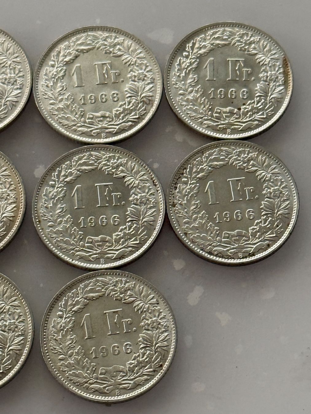 Tutti le monete: 10 x 1 Franken 1966  Silber  Stgl – Nuovo (secondo la descrizione) da Wallisellen venduto da SWISS_SILVER1 2
