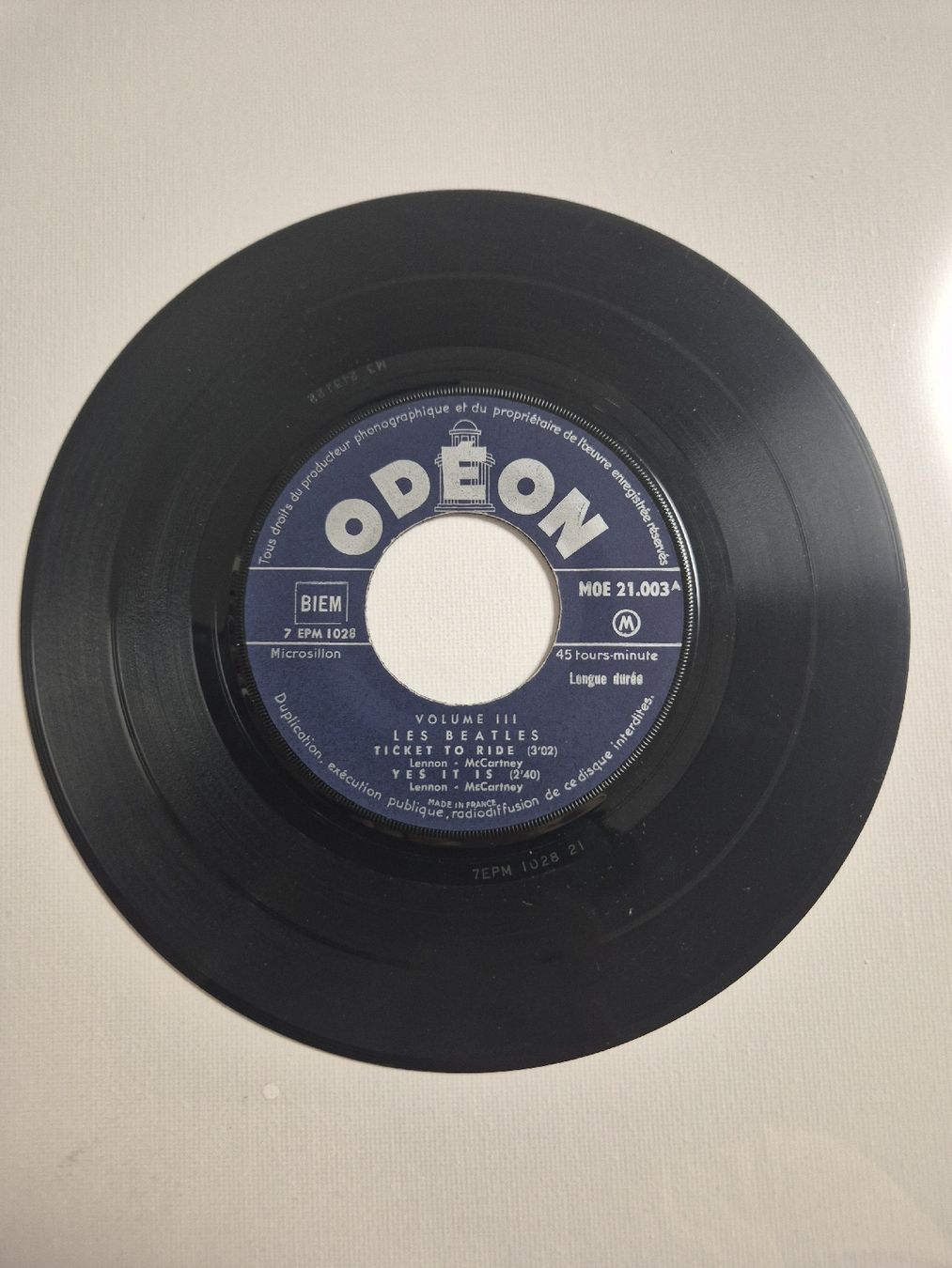 Schallplatten: Les Beatles Ticket to Ride... - Single 7  – Gebraucht aus Uster von newwave0 2