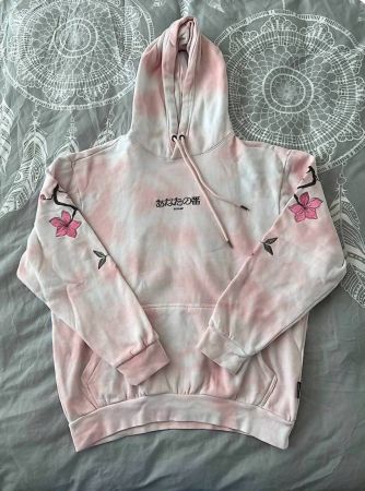 Hiodie femme tie-dye rose et blanc, XS Oversize, neuf🌸