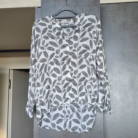 🐸 NILE BLUSE VISKOSE XS BLÄTTER MUSTER WUNDERSCHÖN!