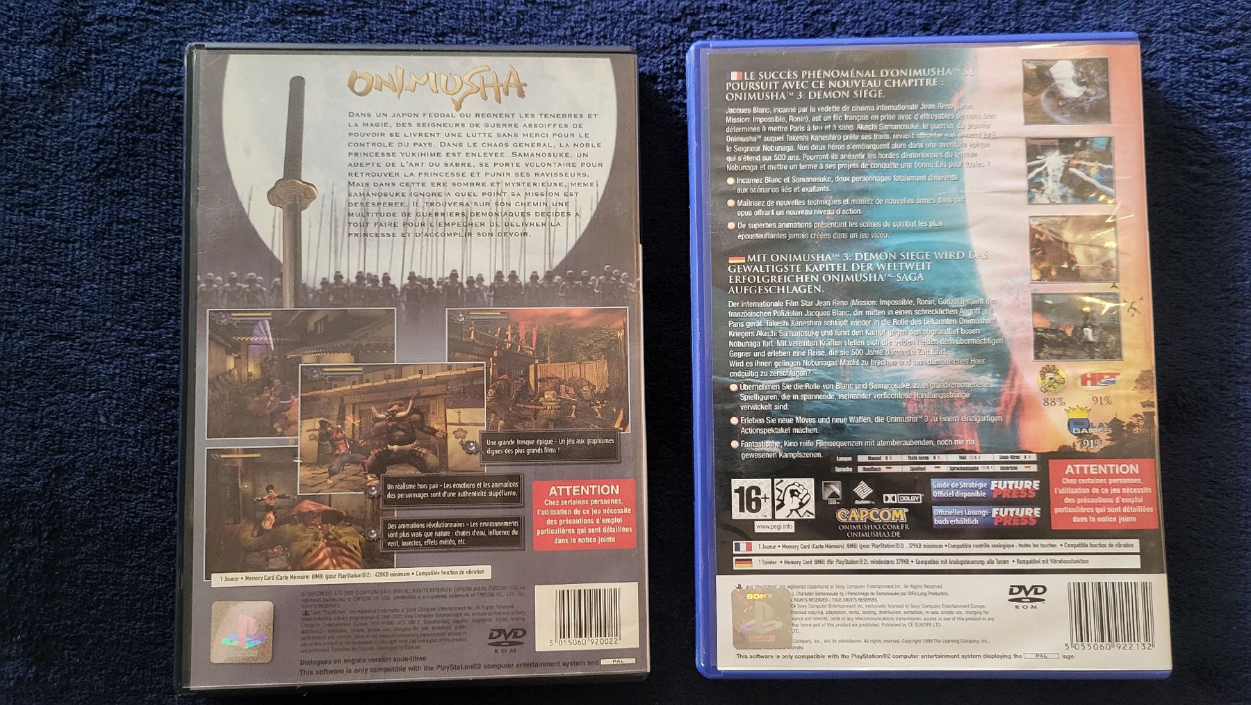 Giochi: Onimusha / Playstation 2 Spiele set.2x Kompl. – Usato da Biel/Bienne venduto da Retrohr 2