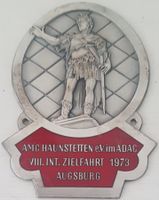 Plakette AMC HAUNSTETTEN e.V.im ADAC VIII.INT.ZIELFAHRT 1973