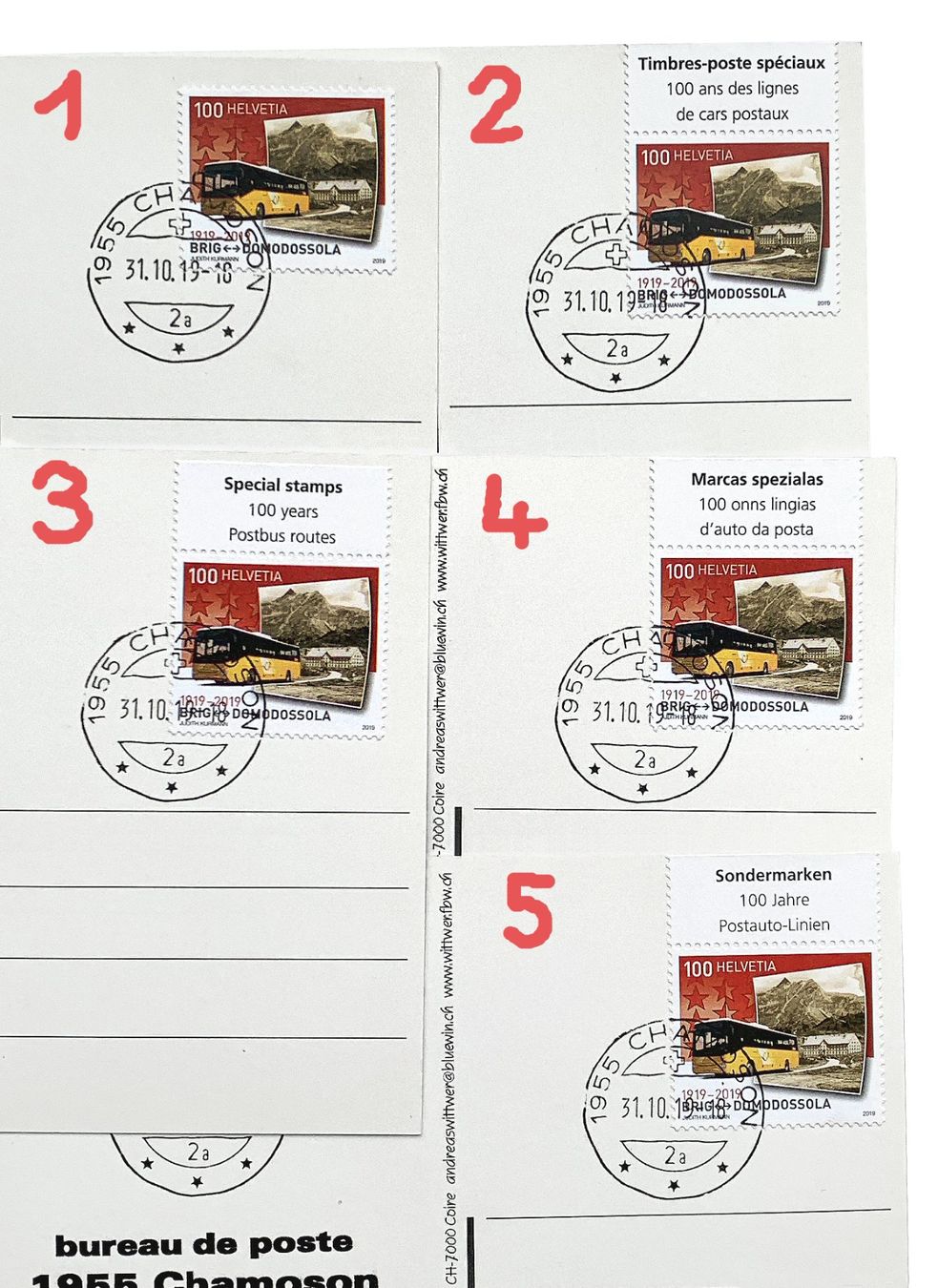 Cartes postales: Chamoson Conthey Letzttag Post Postauto Volvo 7000A D7C – Neuf (Voir description) à Bern par AWiBe 1