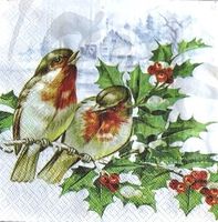 Serviette 2 Vögel (w399) 3Stk.