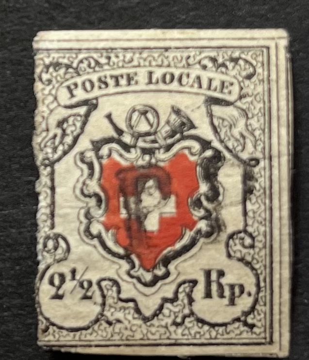 Tous les timbres: 1850 Poste Locale Nr. 14I Type 5 + BEFUND – D'occasion à Sottens par thigroux 1