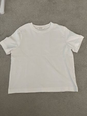 Boxy weisses T-shirt aus Baumwolle