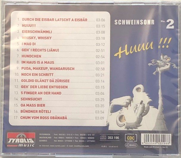 CD: Schweinsohr - No. 2 - Huuu!!! – Nuovo e nell'imballaggio originale da Grüningen venduto da azulmarron 1