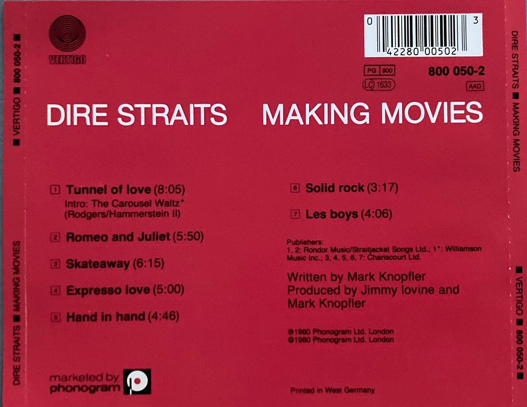 Dischi in vinile: DIRE STRAITS - MAKING MOVIES – Usato da Poliez-Pittet venduto da Newtown-Records 1