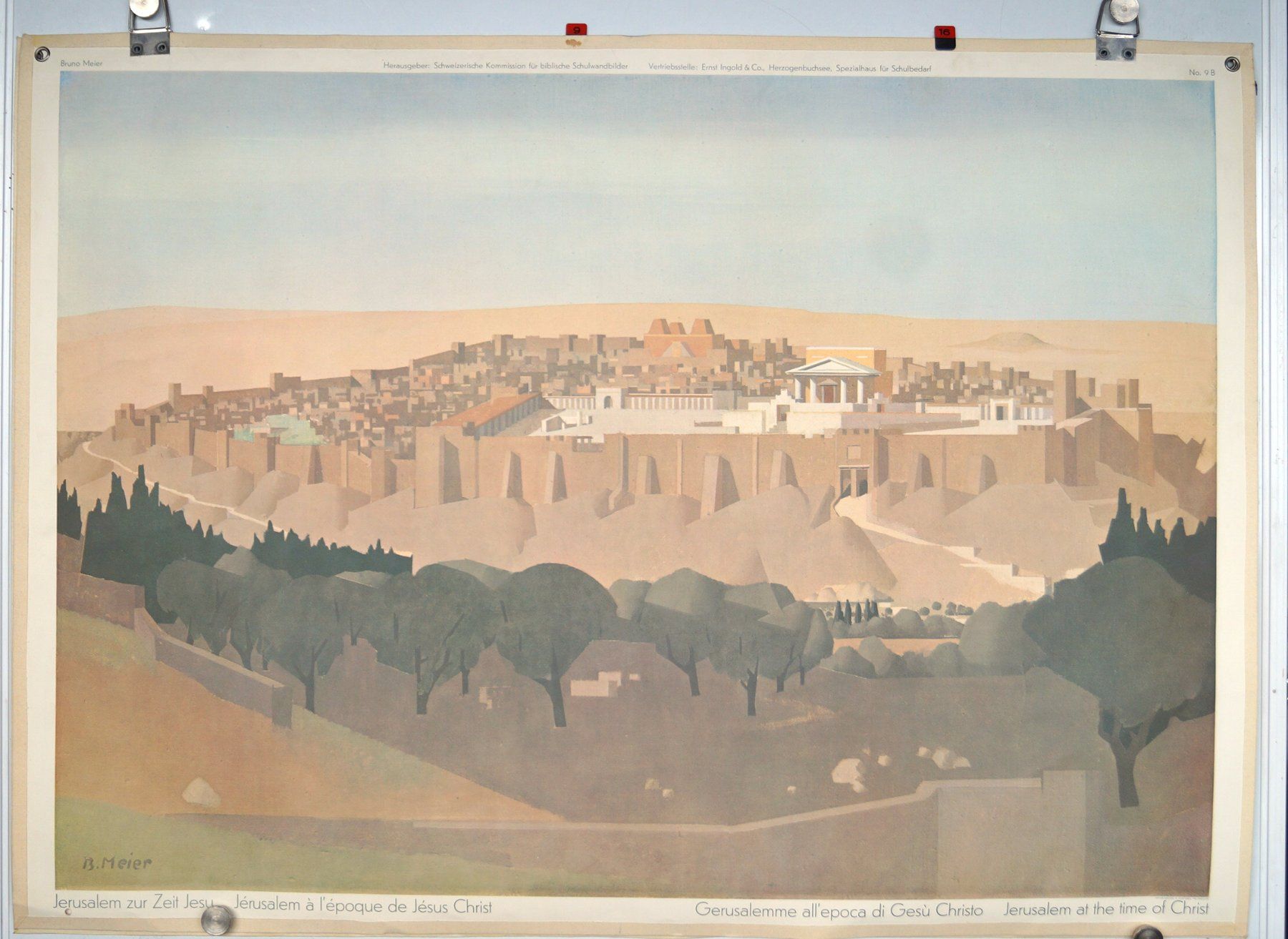 Poster & Bilder: Schulwandbild Nummer 9B: Jerusalem zur Zeit Jesu – Gebraucht aus Härkingen von sammelbecken 1