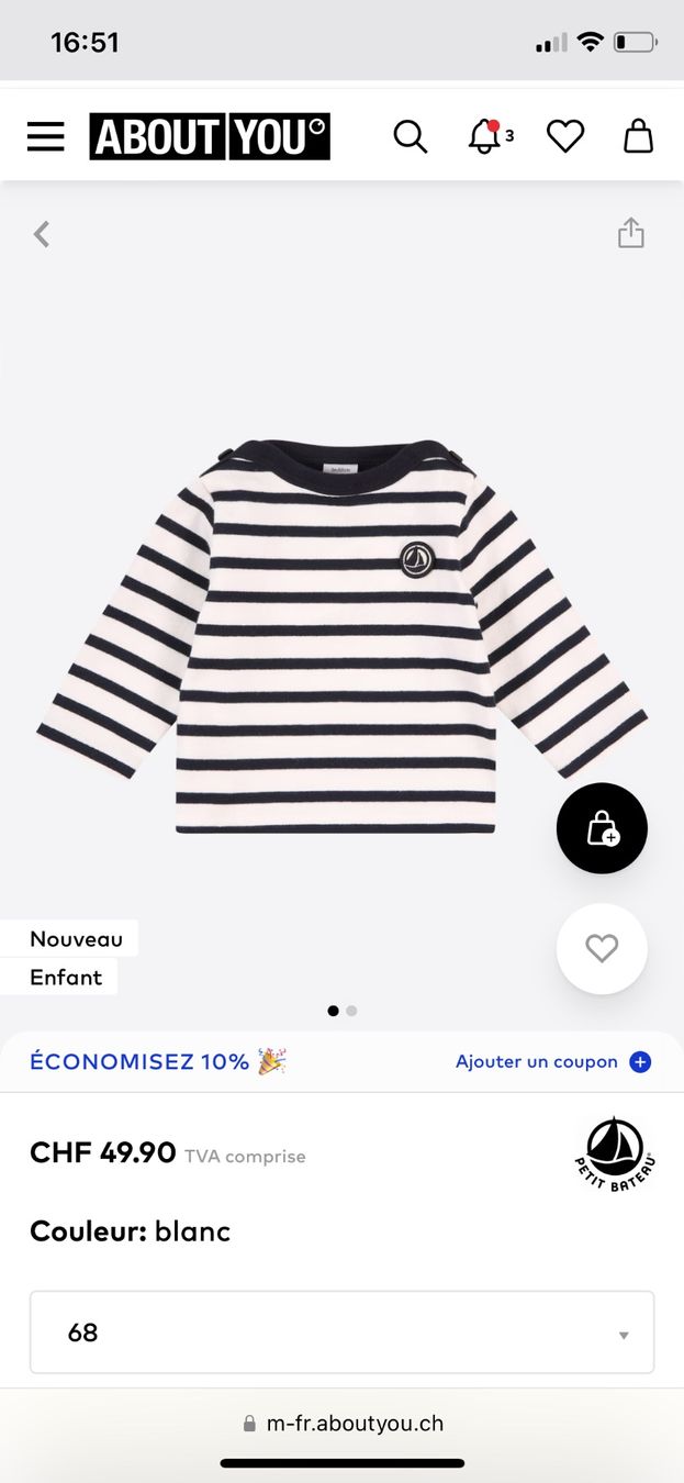Petit Bateau Pullover & Sweatshirts: Pull Marinière Petit Bateau 12 mois / 74 cm - État Neuf – Neu (gemäss Beschreibung) aus Bevaix von MPaw 2