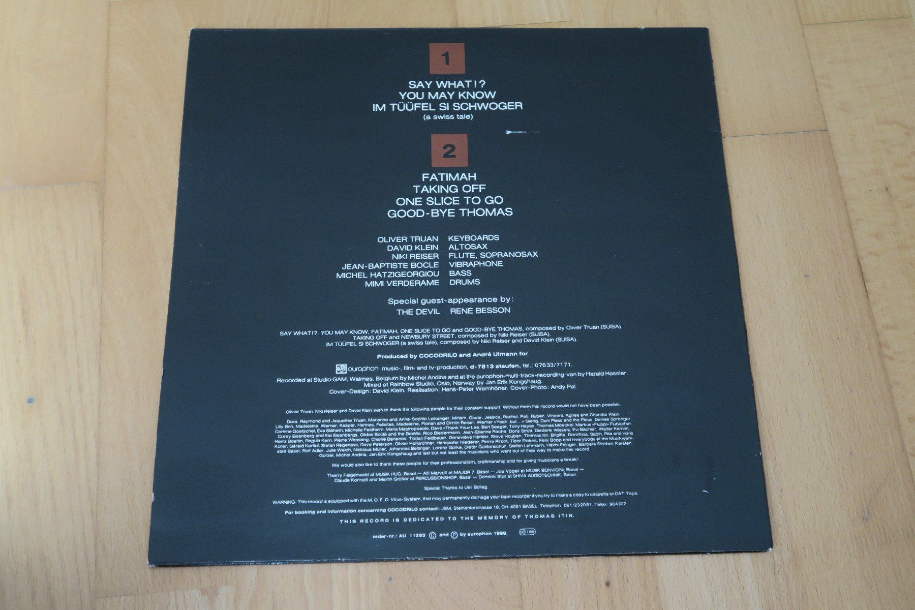 Dischi in vinile: Cocodrilo – Say What !? – Usato da Thun venduto da Karibu70 1