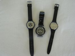 3x Swatch Chrono Vintage - ungeprüft, für Sammler/Bastler !