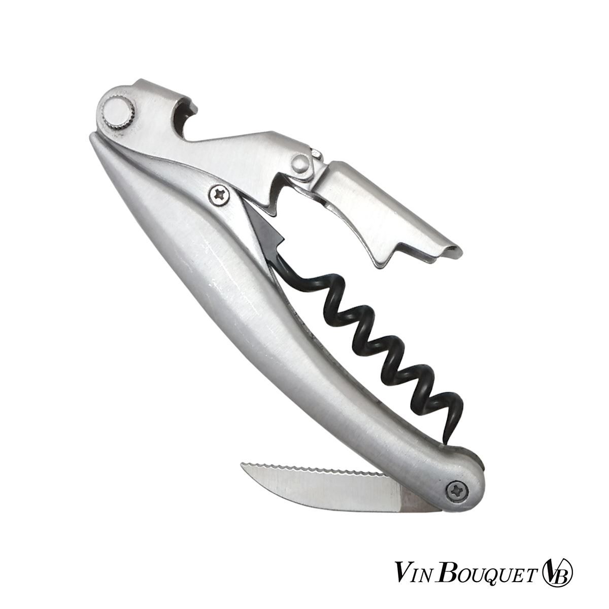 Apribottiglie & Tappi per chiusura: Vin Bouquet Kellnerkorkenzieher INOX – Nuovo e nell'imballaggio originale da Wettingen venduto da kochshop