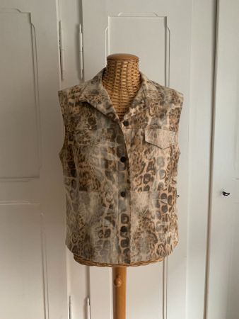 MONARI - Leo Gilet beige 42