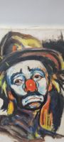 Trauriger Clown, Rückseitig signiert 48x36 cm