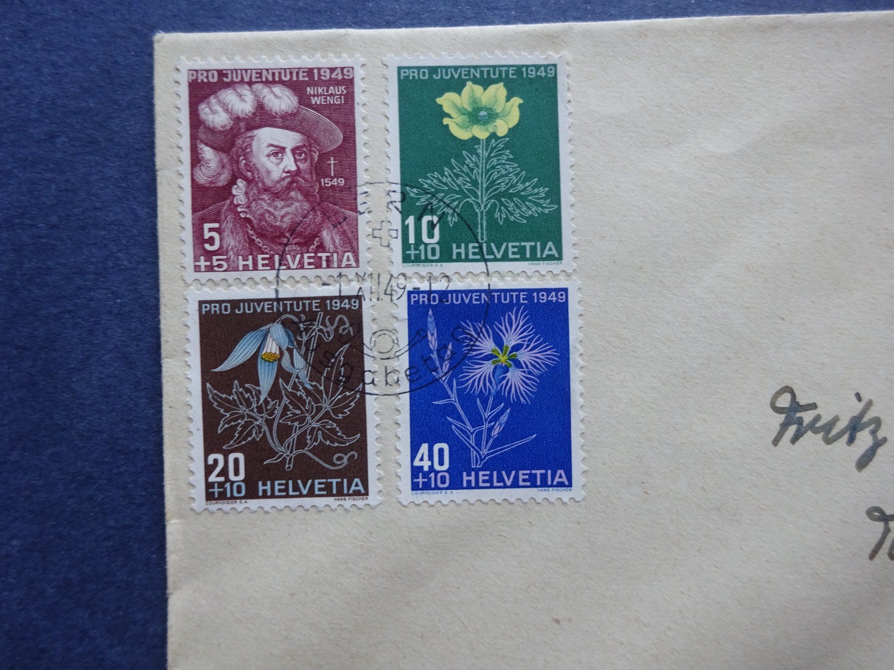 Alle Briefmarken: 1949 Pro Juventute FDC BERN – Gebraucht aus Appenzell-Steinegg von adi1975 1
