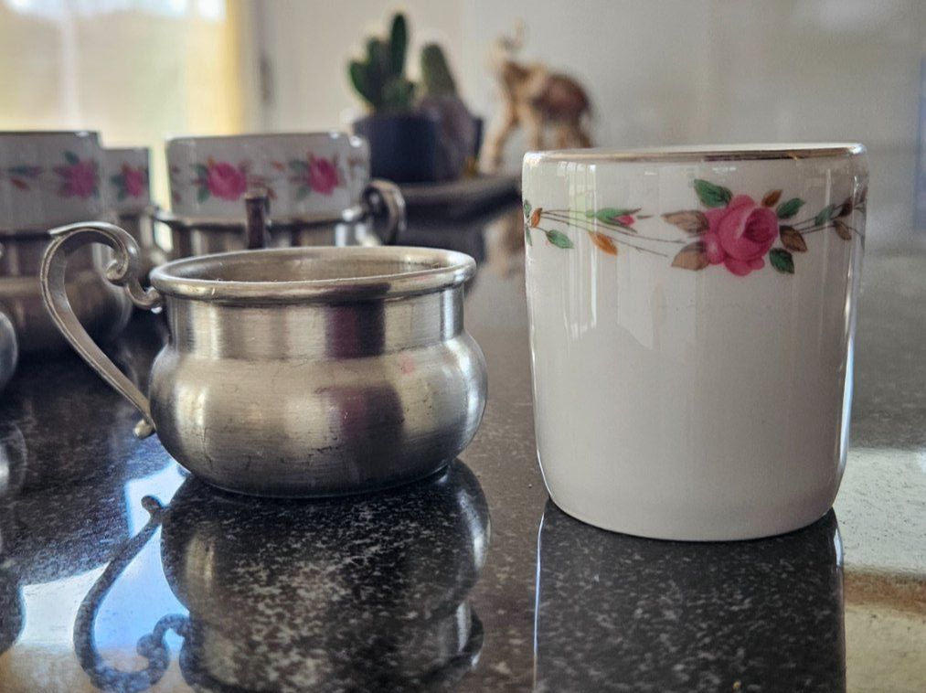 Geschirrsets: Service café Espresso en étain véritable – Gebraucht aus Schmitten FR von ElianeMoullet 1