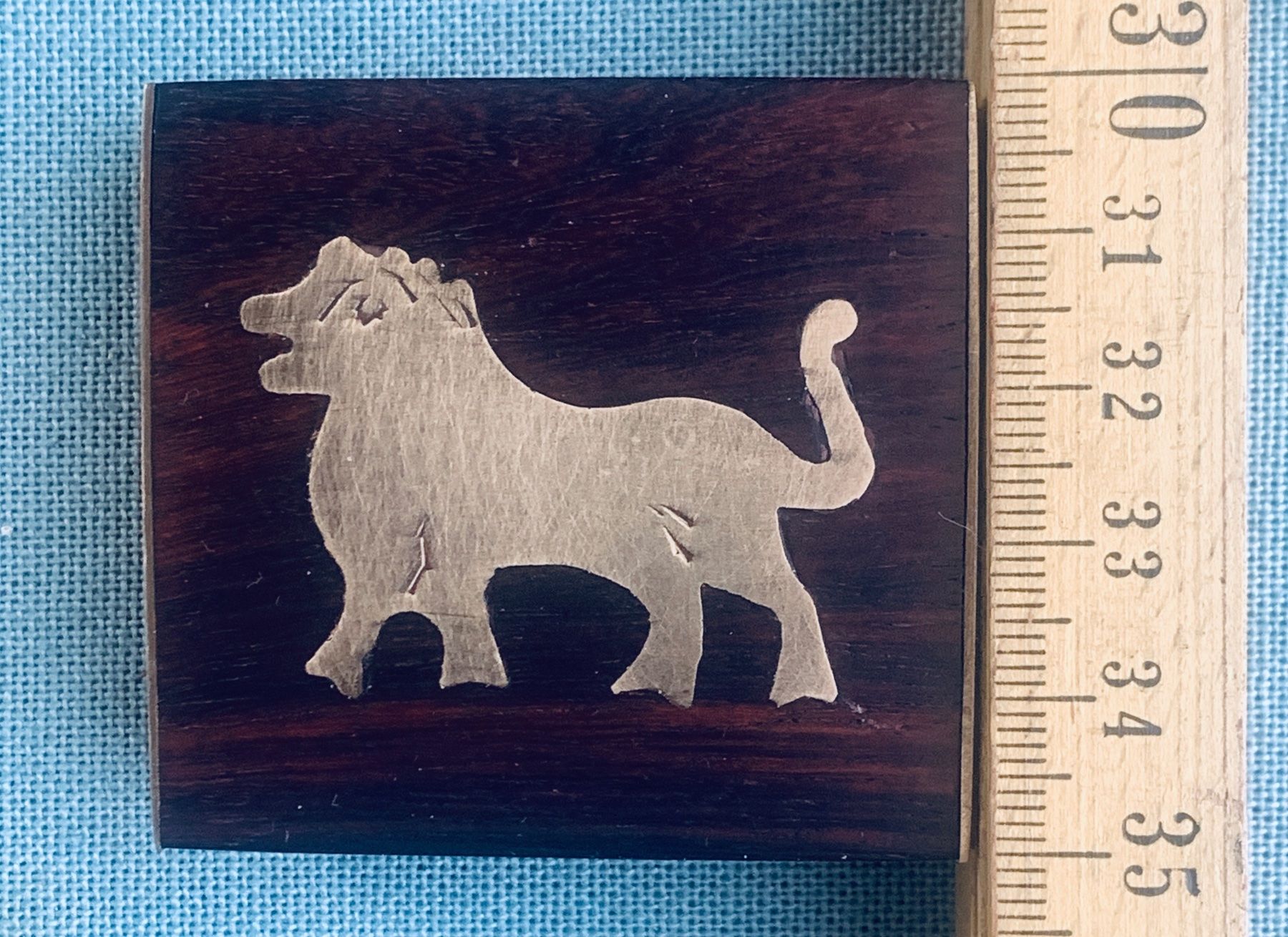 Portagioie: Kleine Schatulle, Holz/Messing – Usato da Bern venduto da Flora.Sonea 1