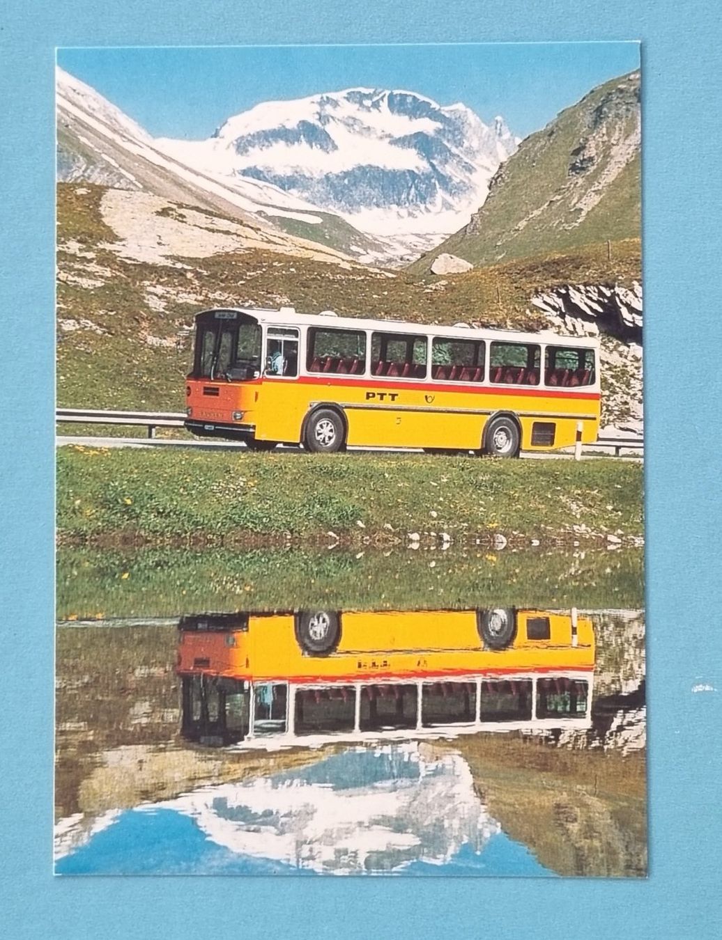 Ansichtskarten: Julier Pass - Nordseite  - Postauto SAURER – Gebraucht aus Rothrist von RROENK
