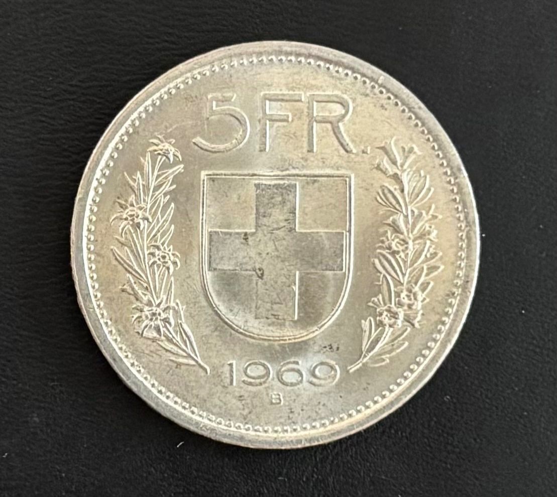 Tutti le monete: Schweizer 5 Franken Münze 1969 – Usato da Buchs AG venduto da byr_lj5b 1
