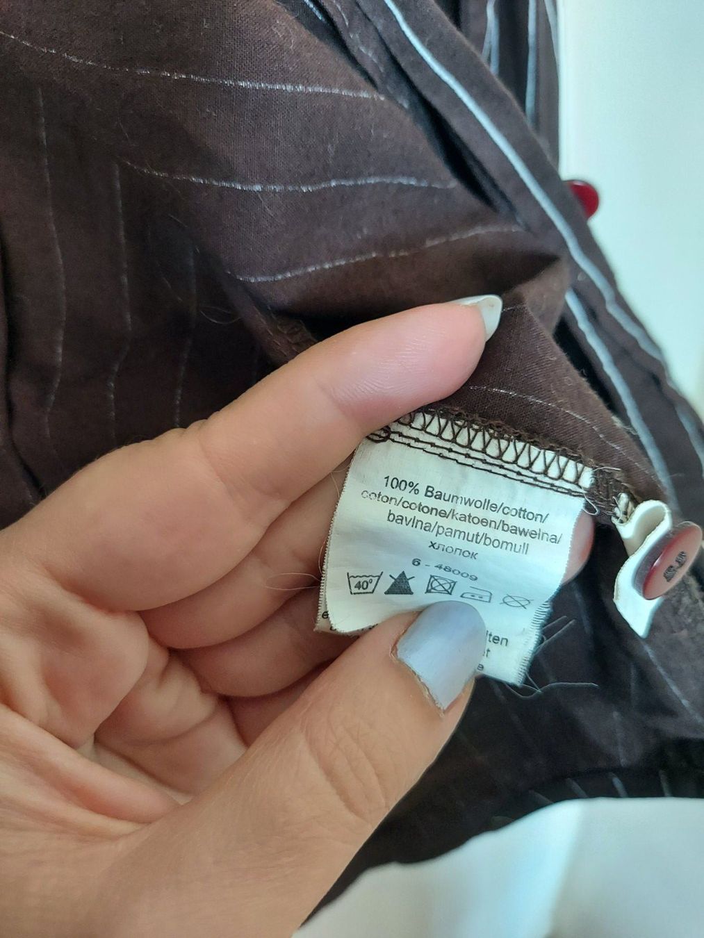 Blusen: Bluse braun/weiss gestreift, 100% Baumwolle – Gebraucht aus Muri b. Bern von mar_2hpg 1