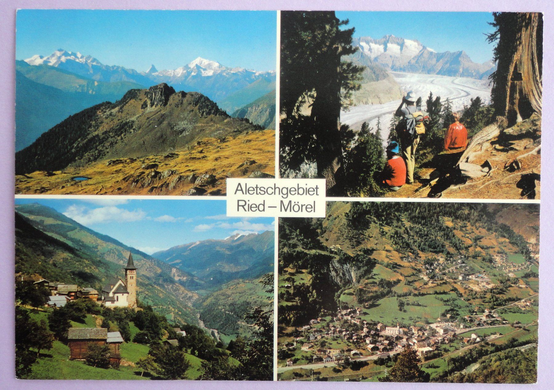 Cartoline postali: Aletschgebiet, Ried-Mörel – Usato da Fétigny venduto da Billy2miny