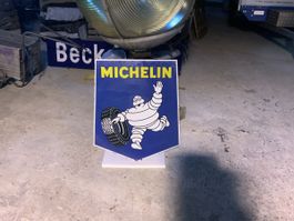 Original Michelin Emailleschild 1964 doppelseitig top