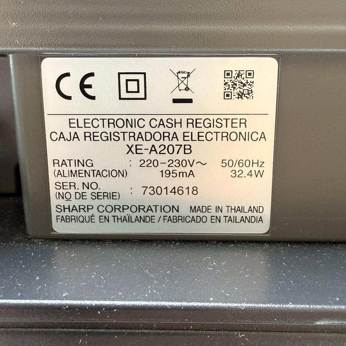 Sharp Registratore di cassa: Sharp XE-A207B Registrierkasse mit Geldschublade – Usato da luzern venduto da ARNI. 9