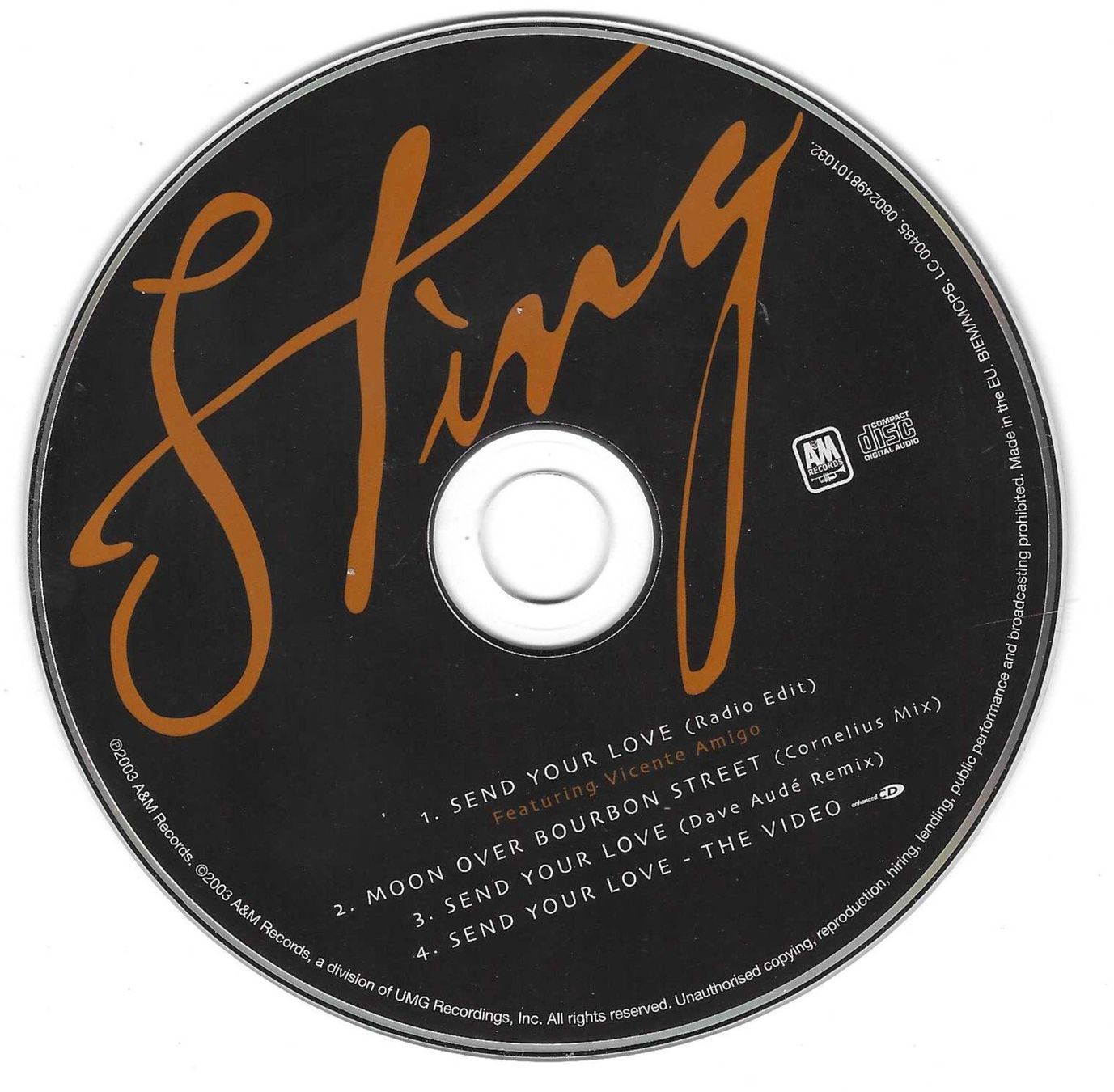 CDs: STING  -  SEND YOUR LOVE – D'occasion à Bex par Giorgiob 2