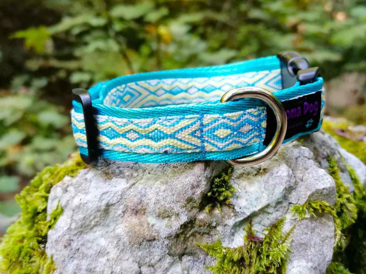 Guinzagli & Collari: Hundehalsband 2cm "Aslan blue" handgemacht – Nuovo e nell'imballaggio originale da Grenchen venduto da KijomaDog